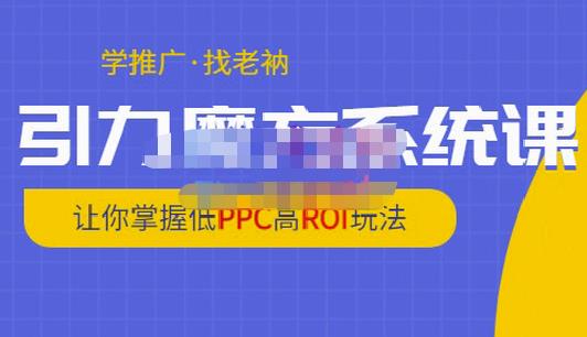 老衲·引力魔方系统课,让你掌握低PPC高ROI玩法,价值299元-阿俊淘金