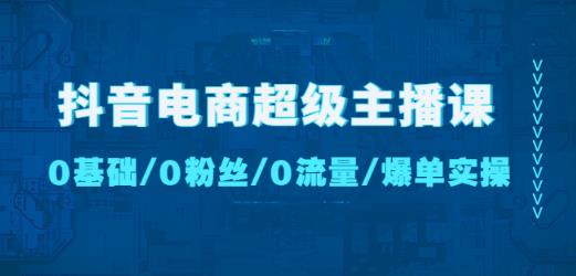 抖音电商超级主播课:0基础、0粉丝、0流量、爆单实操!-第一资源库
