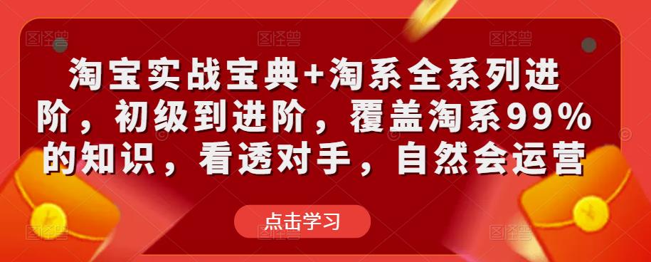 淘宝实战宝典+淘系全系列进阶,初级到进阶,覆盖淘系99%的知识,看透对手,自然会运营-阿俊淘金