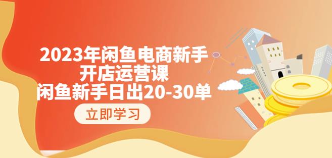 2023年闲鱼电商新手开店运营课:闲鱼新手日出20-30单(18节-实战干货)-第一资源库