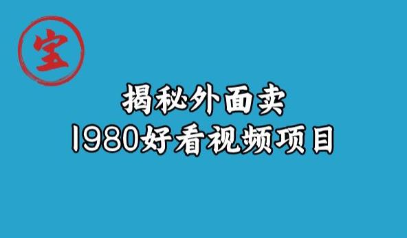 宝哥揭秘外面卖1980好看视频项目，投入时间少，操作难度低-阿俊淘金