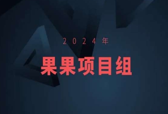 2024年果果项目组项目合集-果果最新项目-阿俊淘金