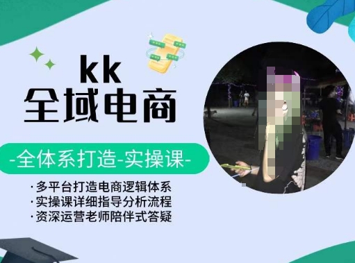 KK全域电商，全体系打造实操课，多平台打造电商逻辑体系-阿俊淘金
