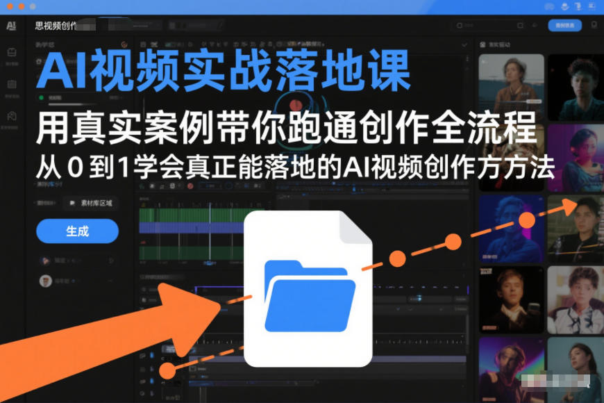 AI视频实战落地课，用真实案例带你跑通创作全流程，从0到1学会真正能落地的AI视频创作方法-第一资源库