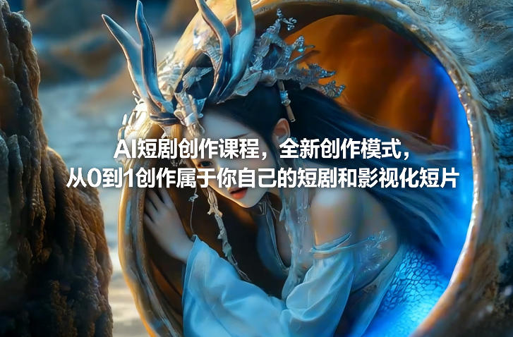 AI短剧创作课程，全新创作模式，从0到1创作属于你自己的短剧和影视化短片-阿俊淘金