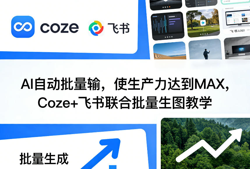 AI自动批量输，使生产力达到MAX，Coze+飞书联合批量生图教学-阿俊淘金