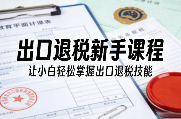 出口退税新手课程，让小白轻松掌握出口退税技能-阿俊淘金