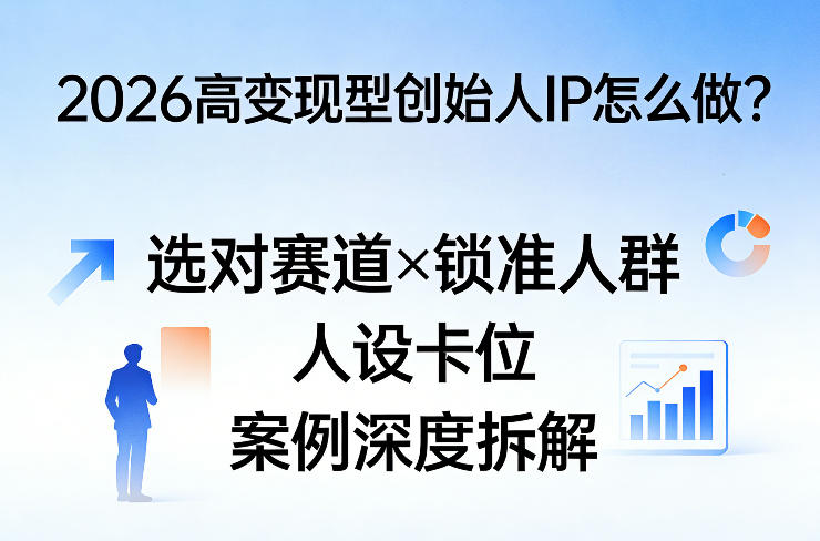2026高变现型创始人IP怎么做？选对赛道×锁准人群×人设卡位×案例深度拆解-阿俊淘金