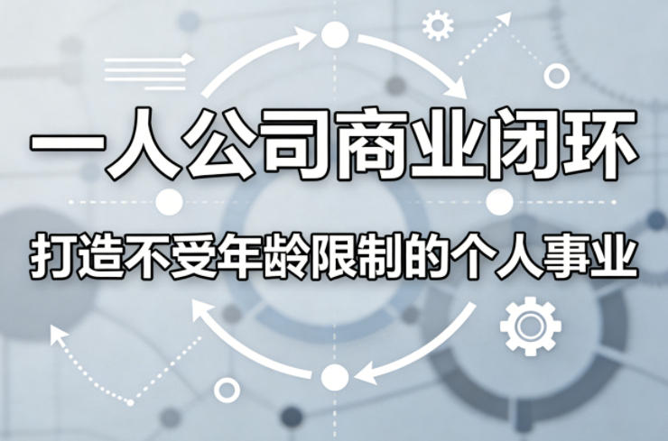 一人公司商业闭环，打造一份不受年龄限制的个人事业-阿俊淘金