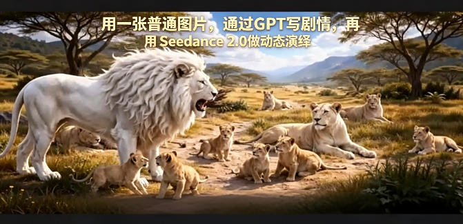 用一张普通图片，通过GPT写剧情，再用Seedance 2.0做动态演绎，居然能生成迪士尼风格搞笑动画-阿俊淘金