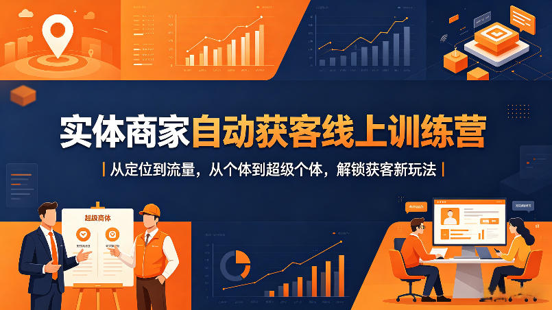实体商家自动获客线上训练营｜从定位到流量，从个体到超级个体，解锁获客新玩法-阿俊淘金