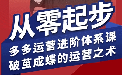 拼多多运营进阶系统课，从零起步，多多运营进阶体系课，破茧成蝶的运营之术（更新26年4月）-阿俊淘金