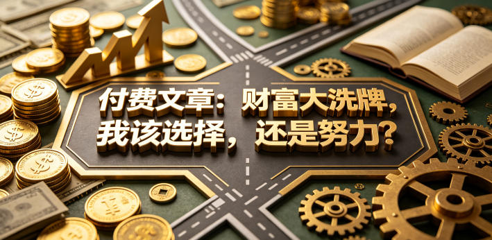 付费文章：财富大洗牌，我该选择，还是努力？-阿俊淘金