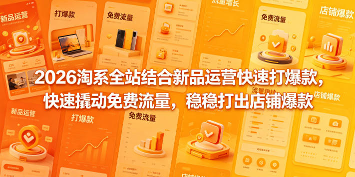 2026淘系全站结合新品运营快速打爆款，快速撬动免费流量，稳稳打出店铺爆款（更新5月12日）-阿俊淘金