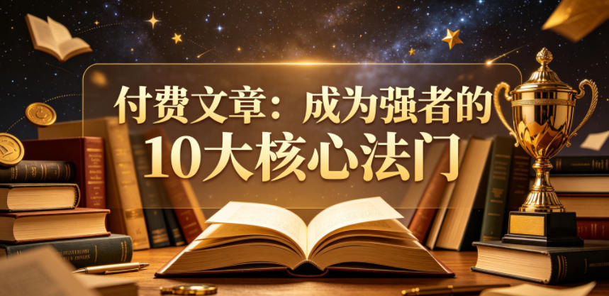 付费文章：成为强者的10大核心法门-阿俊淘金