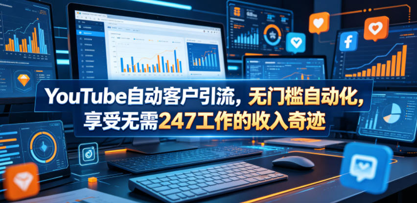 YouTube自动客户引流，无门槛自动化，享受无需247工作的收入奇迹！【原创双语字幕】-阿俊淘金