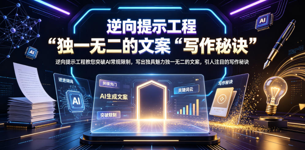 逆向提示工程教您突破AI常规限制，写出独具魅力独一无二的文案，引人注目的写作秘诀【原创双语字幕】-阿俊淘金