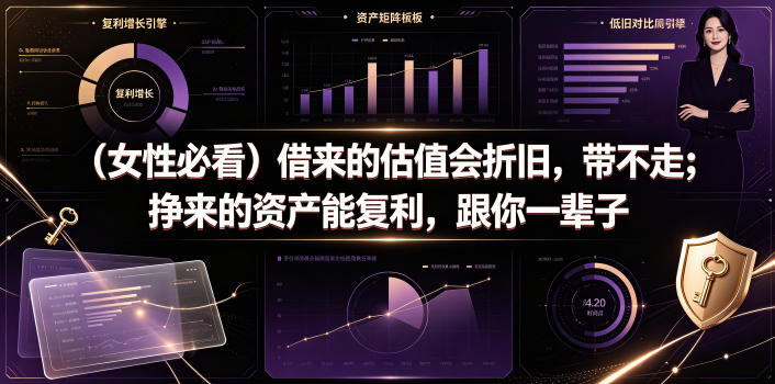 付费文章：（女性必看）借来的估值会折旧，带不走；挣来的资产能复利，跟你一辈子-阿俊淘金