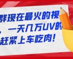 淘宝店群现在最火的视频玩法，一天几万UV的玩法，赶紧上车吃肉-第一资源库