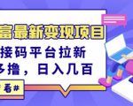 东方财富最新变现项目，利用接码平台拉新，多号多撸，日入几百无压力-第一资源库