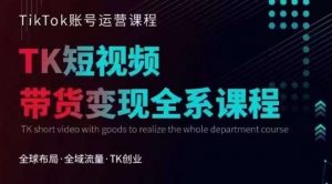 Tiktok运营线上训练营,引流爆单,急速涨粉,Tiktok短视频玩法大揭秘-第一资源库