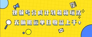 视频号最新爆火赛道玩法,只需无脑搬运,轻松过原创,单日收益上千【揭秘】-第一资源库