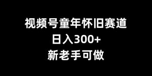 视频号童年怀旧赛道，日入300+，新老手可做【揭秘】-第一资源库