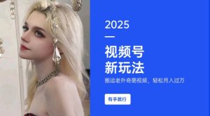 搬运老外奇葩视频，撸视频号分成计划收益，每天只需一小时，新手小白轻松月入过W-第一资源库