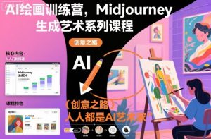 AI绘画训练营，Midjourney生成艺术系列课程，人人都是AI艺术家-第一资源库