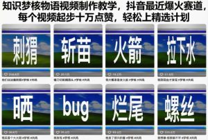 知识梦核物语视频制作教学，抖音最近爆火赛道，每个视频起步十万点赞，轻松上精选计划-第一资源库