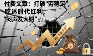 付费文章:打破“穷稳定”,吃透时代红利,“闷声发大财”的终极真谛-第一资源库
