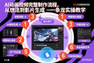 AI动画视频完整制作流程,从想法到影片生成一条龙实操教学-第一资源库