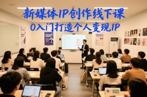 新媒体IP创作线下课，0入门打造个人变现IP-第一资源库