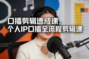 口播剪辑速成课，个人IP口播全流程剪辑课-第一资源库