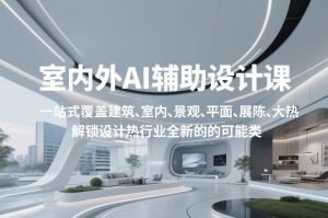 室内外AI设计课，一站式覆盖建筑、室内、景观、平面、展陈五大热门品类，解锁设计行业的全新可能-第一资源库