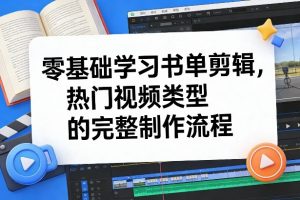 零基础学习书单剪辑，热门视频类型的完整制作流程（更新2026）-第一资源库