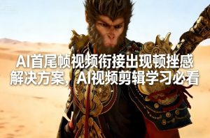 AI首尾帧视频衔接出现顿挫感解决方案,AI视频剪辑学习必看-第一资源库