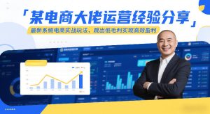某电商大佬运营经验分享,最新系统电商实战玩法,跳出低毛利实现高效盈利-第一资源库