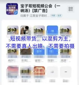 宝子哥头部团队短视频带货，以混剪为主，不需要真人出镜，不需要拍摄【更新26年3月】-阿俊淘金