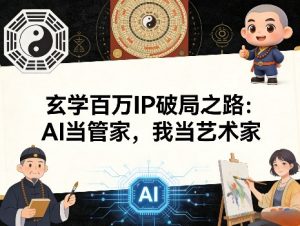 玄学百万IP破局之路：AI当管家，我当艺术家-阿俊淘金