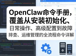 OpenClaw命令手册，覆盖从安装初始化、日常操作、高级配置到故障排查、运维管理的全流程命令详解-阿俊淘金