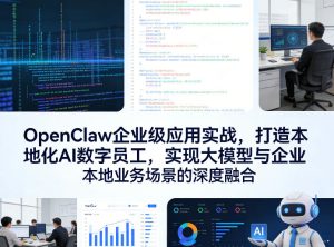 OpenClaw企业级应用实战,打造本地化AI数字员工,实现大模型与企业本地业务场景的深度融合-阿俊淘金