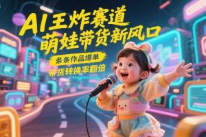 AI王炸赛道,萌娃带货新风口,条条作品爆单,带货转换率翻倍,核心逻辑拆解-阿俊淘金