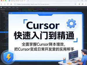 Cursor快速入门到精通，全面掌握Cursor降本增效，把Cursor变成日常开发里的实用帮手-阿俊淘金