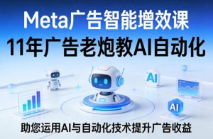 Meta广告智能增效课，11年广告老炮教AI自动化，助您运用AI与自动化技术提升广告收益-阿俊淘金