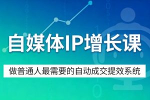 自媒体IP增长课，做普通人最需要的自动成交提效系统-阿俊淘金