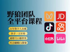 野狼团队2026新版全平台短视频带货教学，打开流量突破口，开始Ai带货（更新26年4月25日）-阿俊淘金