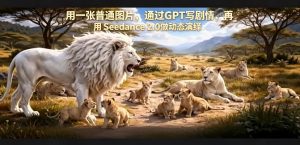 用一张普通图片，通过GPT写剧情，再用Seedance 2.0做动态演绎，居然能生成迪士尼风格搞笑动画-阿俊淘金