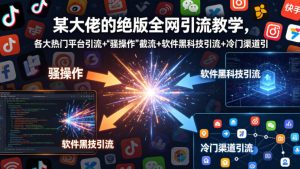某大佬的绝版全网引流教学，各大热门平台引流+”骚操作”截流+软件黑科技引流+冷门渠道引流等-阿俊淘金