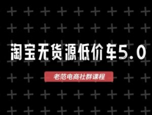淘宝无货源价车5.0,2026最新VIP淘宝无货源课程,1688代发,蓝海选品,零成本创业首选(更新26年4月)-阿俊淘金